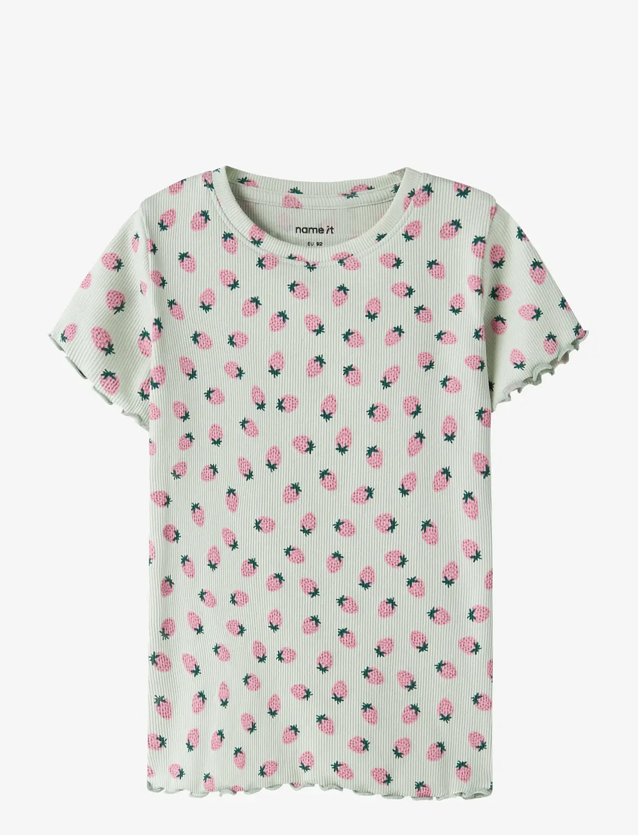 name it - NMFVEMMA AOP SS SLIM TOP - kurzärmelige - pale aqua - 0