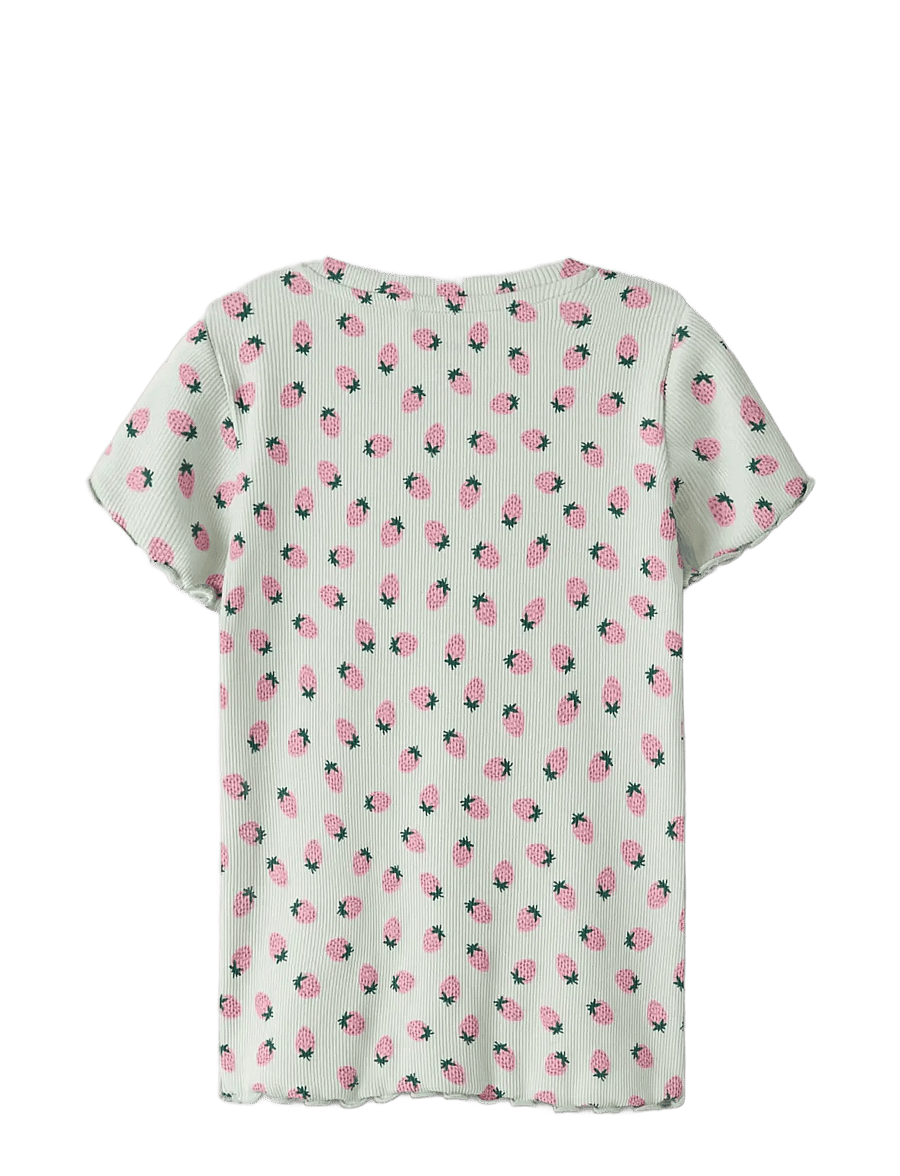 name it - NMFVEMMA AOP SS SLIM TOP - kurzärmelige - pale aqua - 1