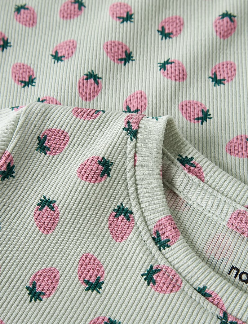 name it - NMFVEMMA AOP SS SLIM TOP - kurzärmelige - pale aqua - 2