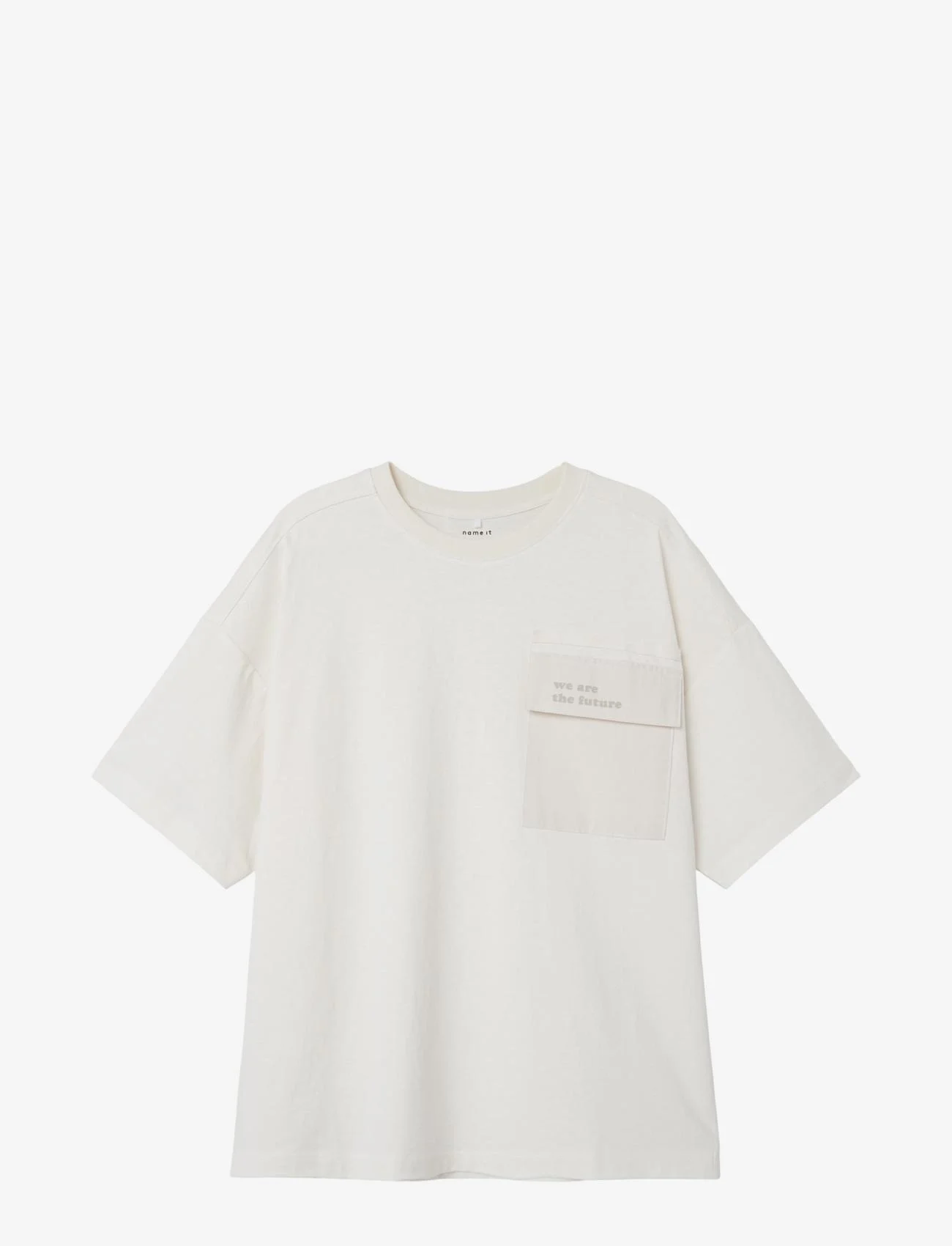 name it - NKMORIK SS BOXY TOP - kortärmade t-shirts - white alyssum - 0