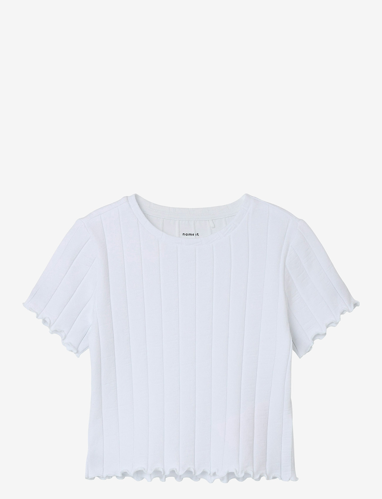name it - NKFNORALINA SS CROP TOP NOOS - t-shirts à manches courtes - bright white - 1