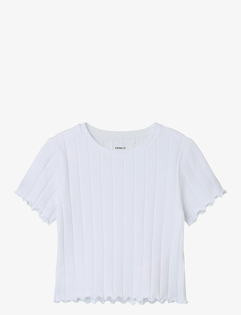 name it - NKFNORALINA SS CROP TOP NOOS - t-shirts à manches courtes - bright white - 1