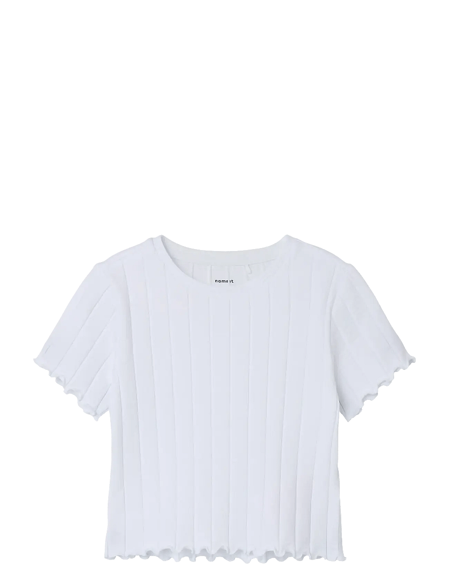 name it - NKFNORALINA SS CROP TOP NOOS - lyhythihaiset t-paidat - bright white - 0