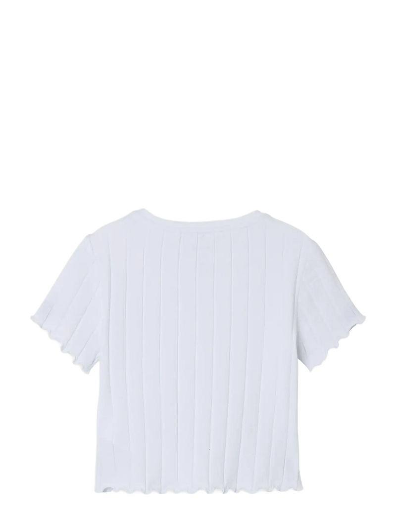 name it - NKFNORALINA SS CROP TOP NOOS - t-krekli ar īsām piedurknēm - bright white - 1