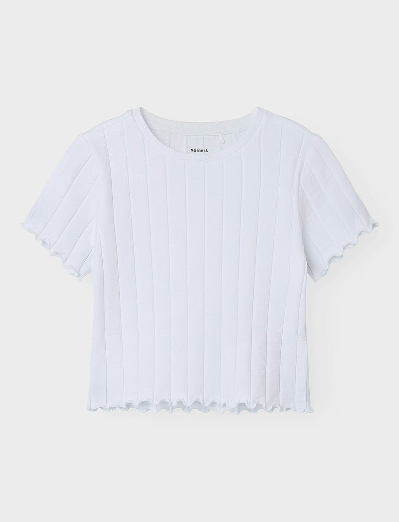 name it - NKFNORALINA SS CROP TOP NOOS - t-shirts à manches courtes - bright white - 0