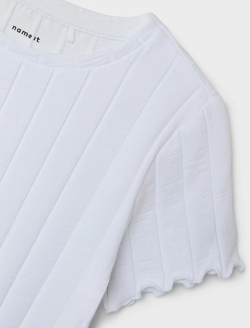 name it - NKFNORALINA SS CROP TOP NOOS - t-shirts à manches courtes - bright white - 3
