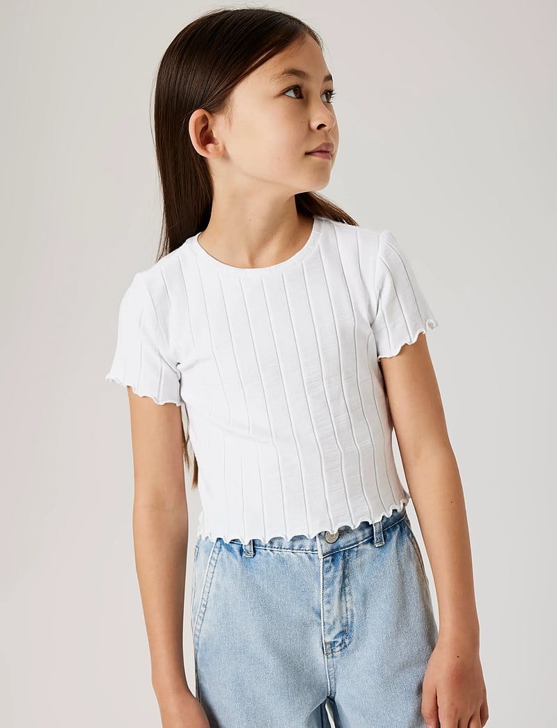 name it - NKFNORALINA SS CROP TOP NOOS - t-shirts à manches courtes - bright white - 4