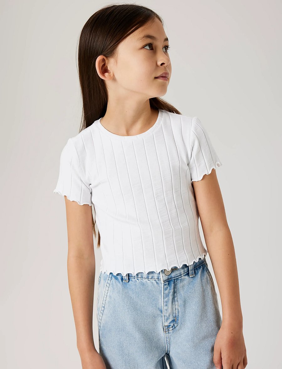name it - NKFNORALINA SS CROP TOP NOOS - lyhythihaiset t-paidat - bright white - 2