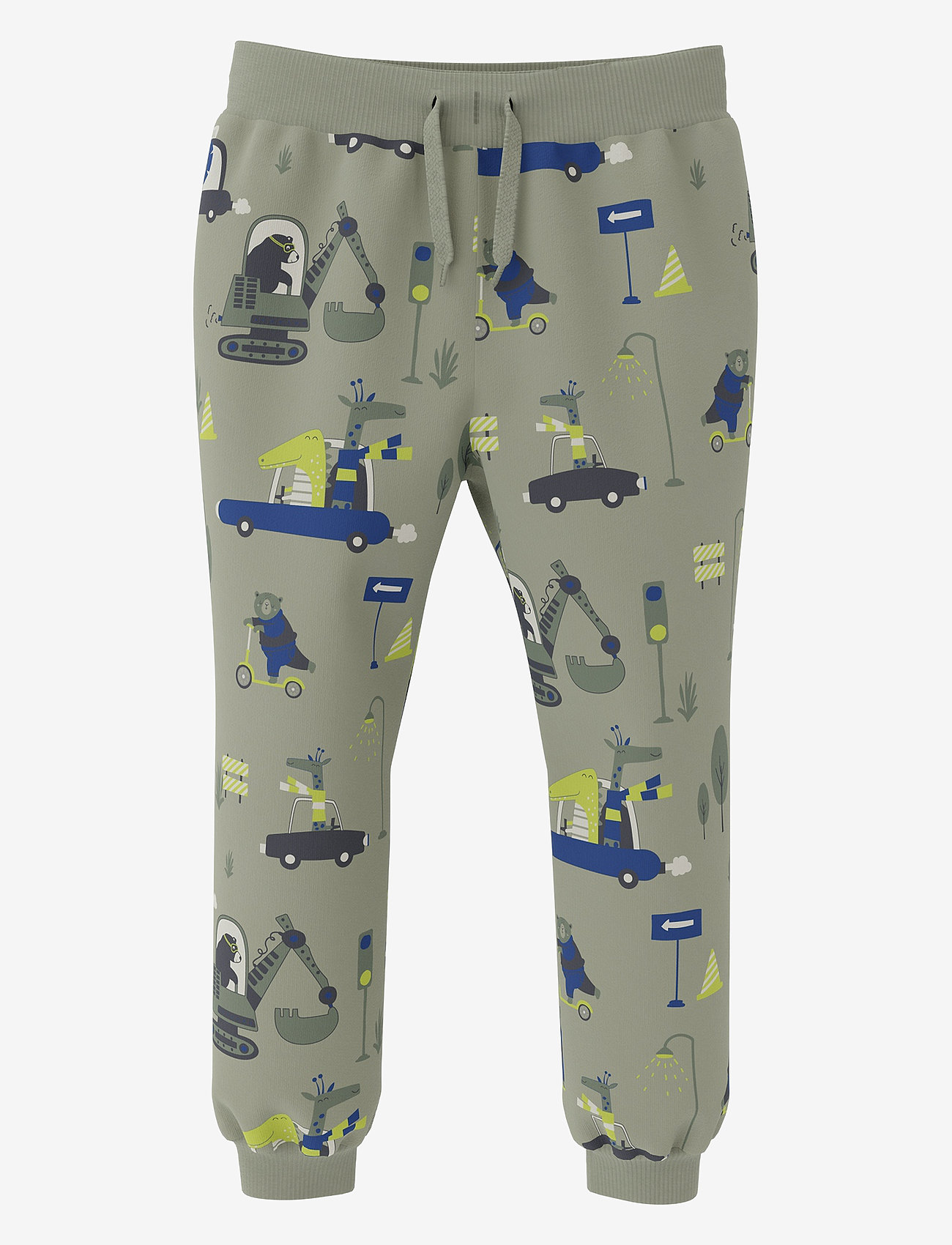 name it - NMMLEORE SWE PANT BRU PB - autumn clothing - seagrass - 0