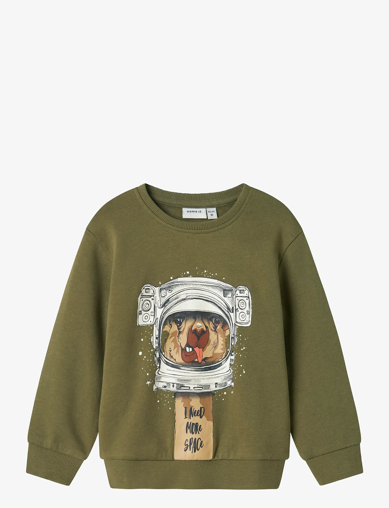 name it - NMMOBANNO LS LOOSE SWEAT BRU PB - dressipluusid - deep lichen green - 0