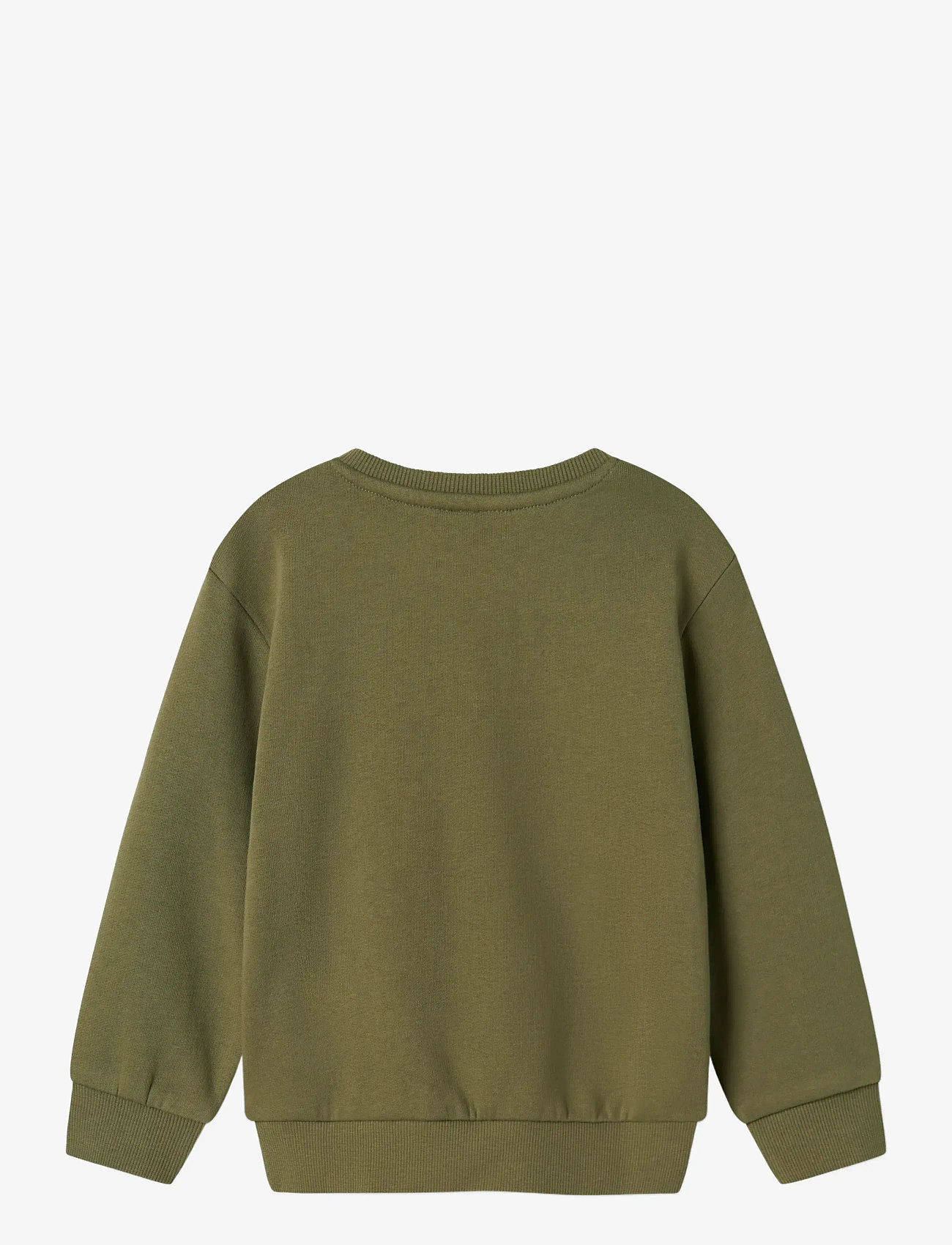 name it - NMMOBANNO LS LOOSE SWEAT BRU PB - dressipluusid - deep lichen green - 1