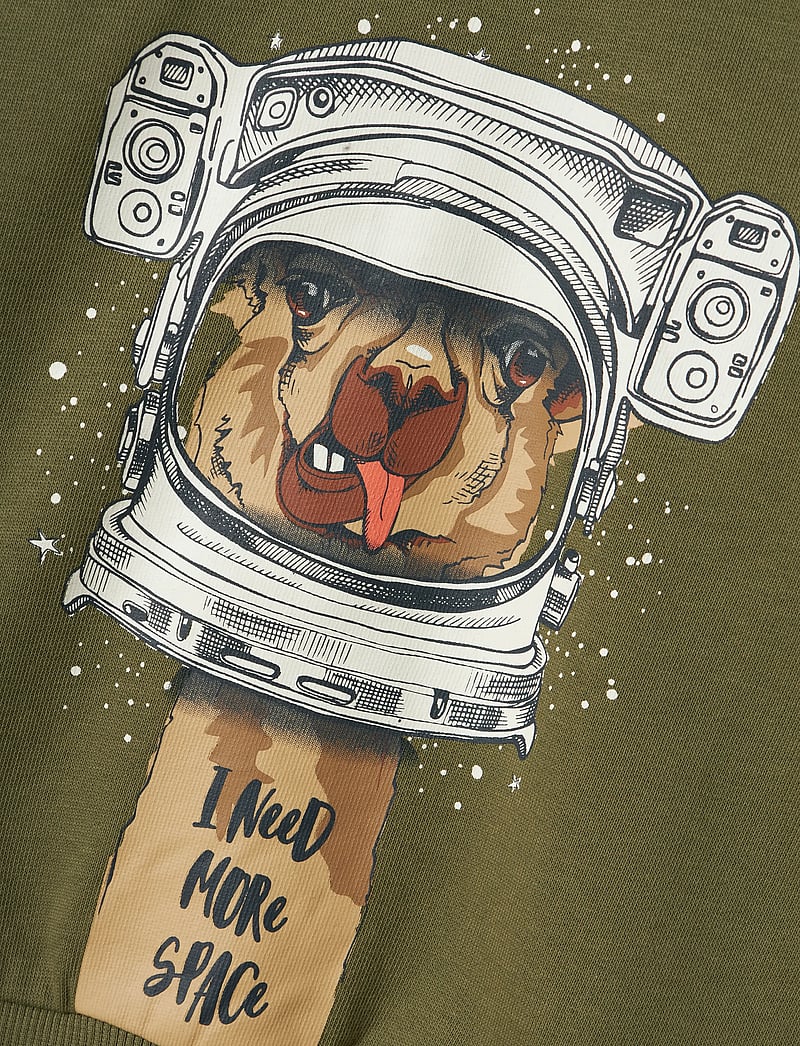 name it - NMMOBANNO LS LOOSE SWEAT BRU PB - dressipluusid - deep lichen green - 2