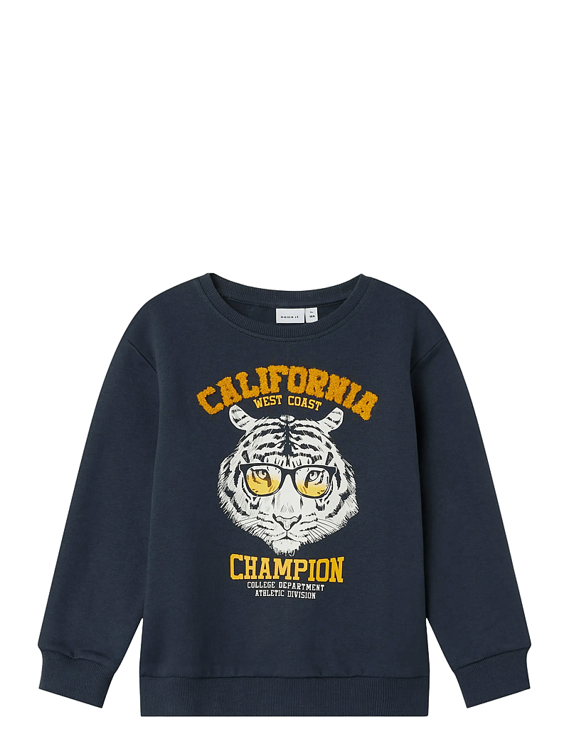 name it - NMMOBANNO LS LOOSE SWEAT BRU PB - sweatshirts - india ink - 0