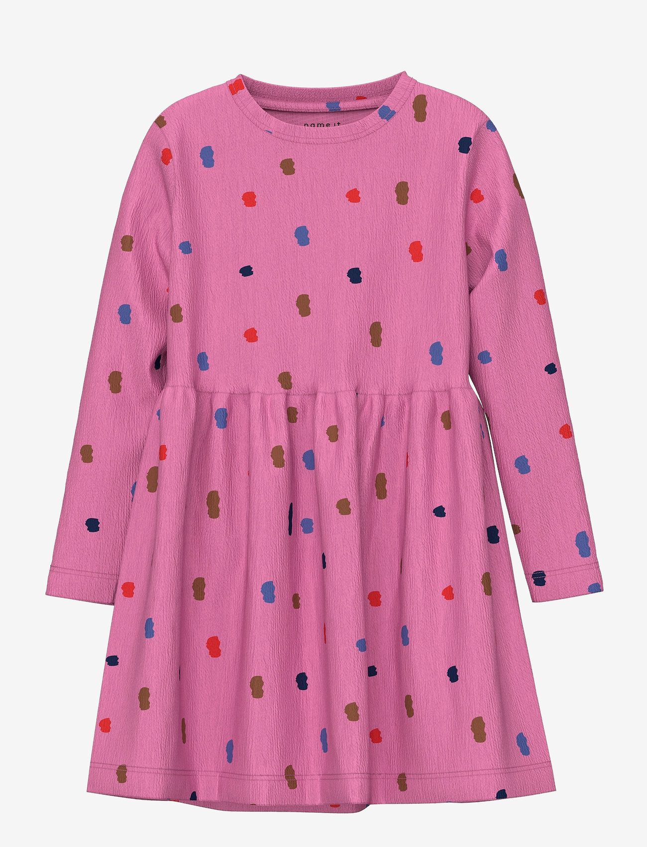 name it - NMFNYLISA LS DRESS PB - fuchsia pink - 0