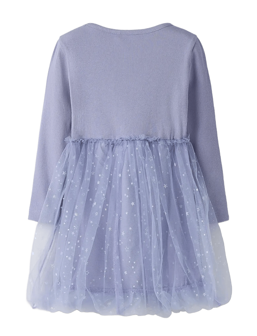 name it - NMFRARANA LS DRESS PB - lavender icing - 1