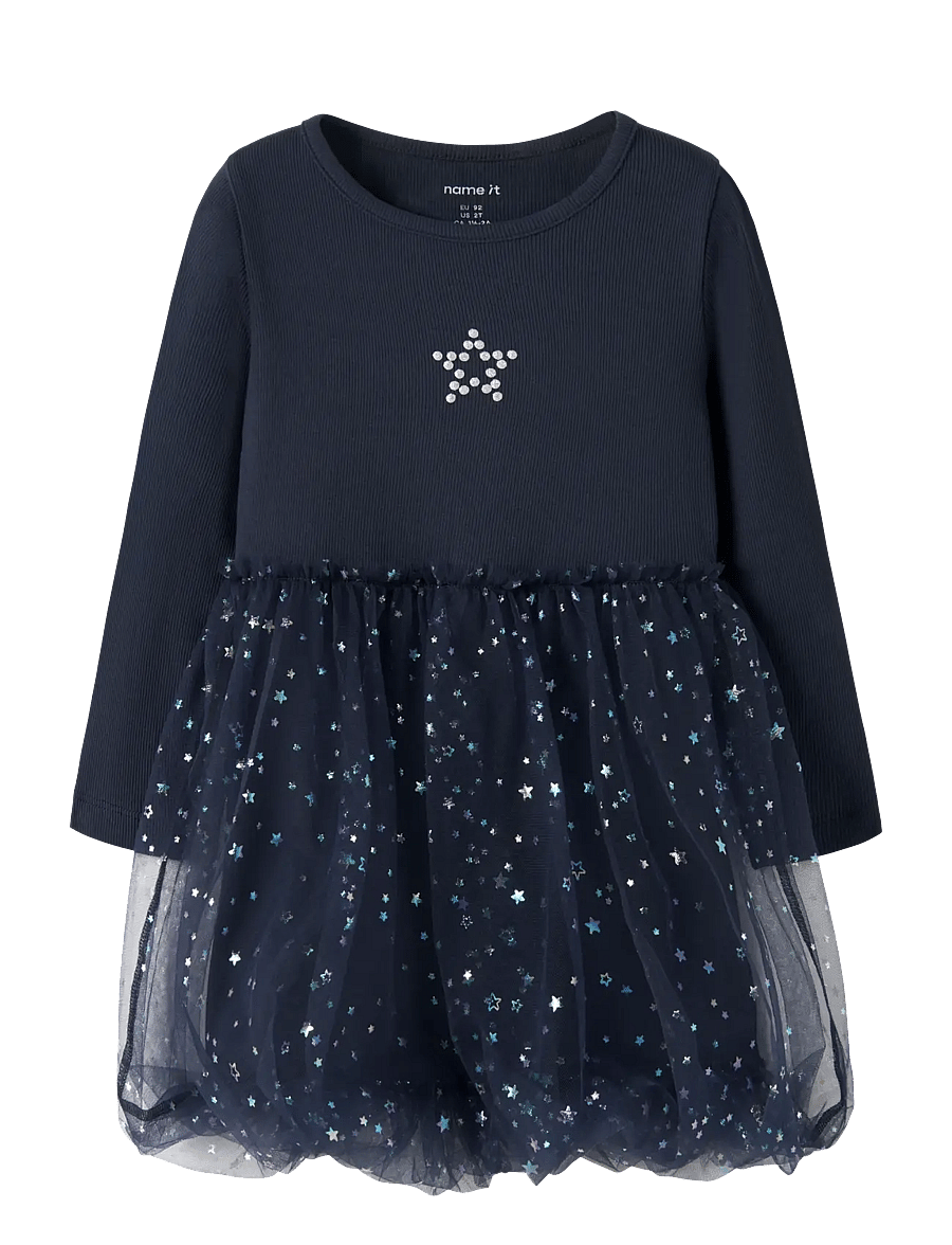 name it - NMFRARANA LS DRESS PB - peokleidid - navy blazer - 0