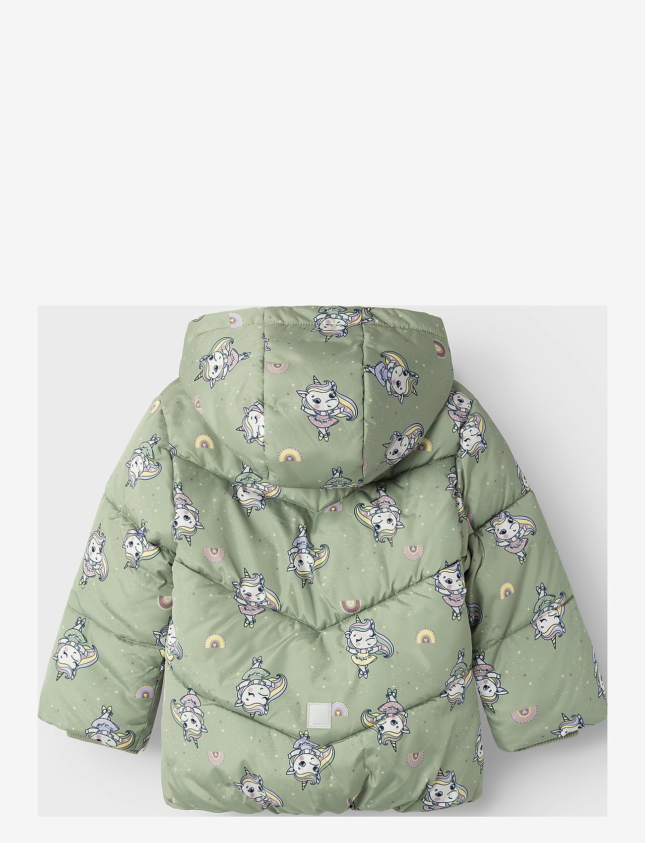 name it - NMFMAY PUFFER JACKET AOP - seagrass - 1