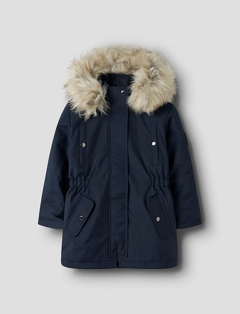 name it - NKFMILLA PARKA JACKET LONG FO NOOS - parkas - dark sapphire - 0