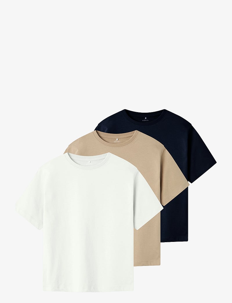 name it - NKMVOBBO 3P SS NREG TOP NOOS - short-sleeved t-shirts - dark sapphire - 0