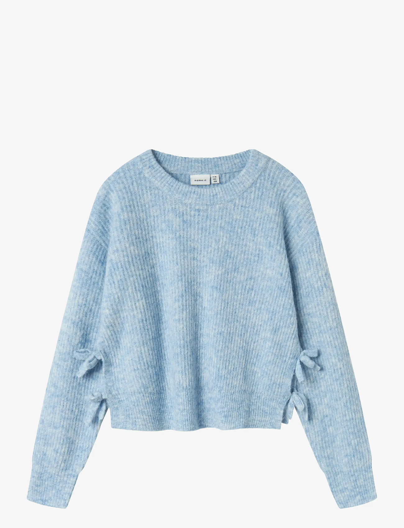 name it - NKFLINNEA LS LOOSE SHORT KNIT - gensere - dusty blue - 0