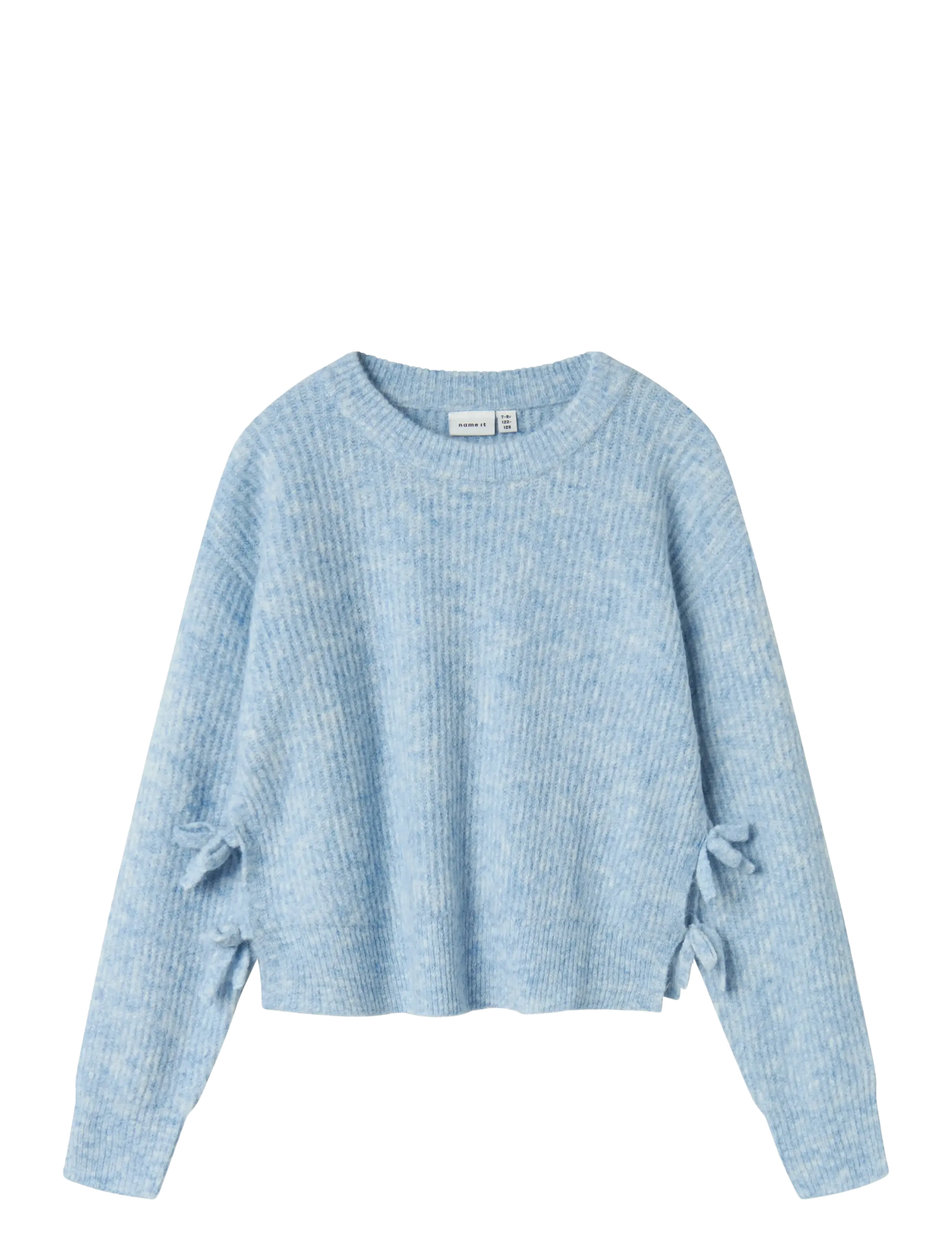 name it NKFLINNEA LS LOOSE SHORT KNIT - Strik - DUSTY BLUE / blue