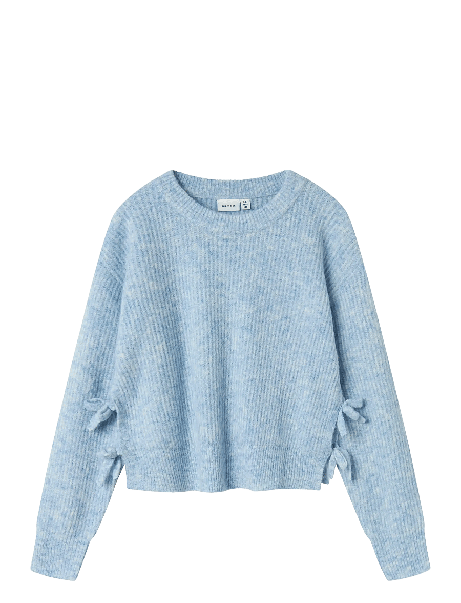 name it - NKFLINNEA LS LOOSE SHORT KNIT - džemprid - dusty blue - 0