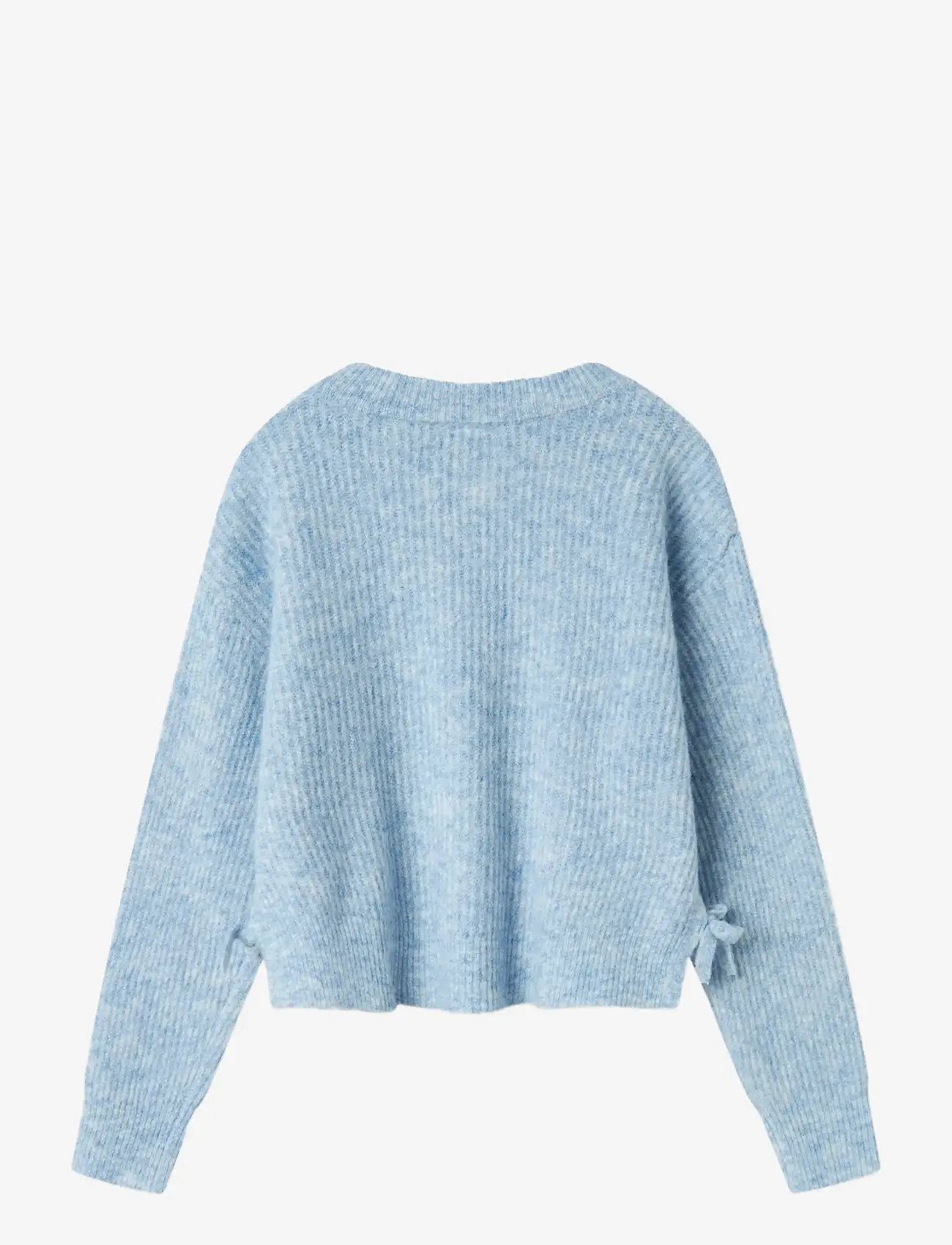 name it - NKFLINNEA LS LOOSE SHORT KNIT - gensere - dusty blue - 1
