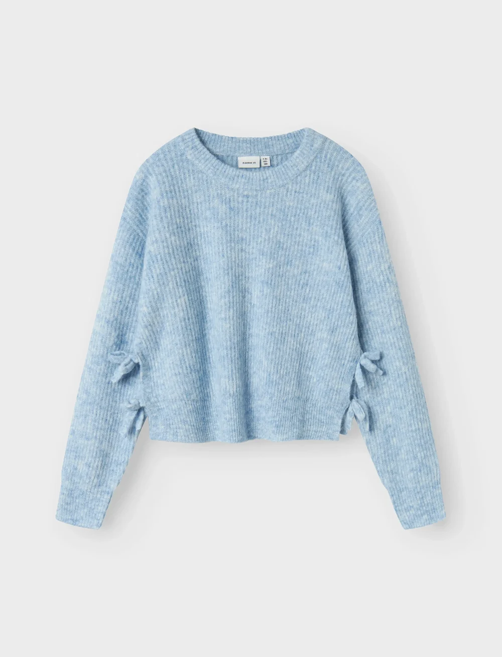 name it - NKFLINNEA LS LOOSE SHORT KNIT - pullover - dusty blue - 2