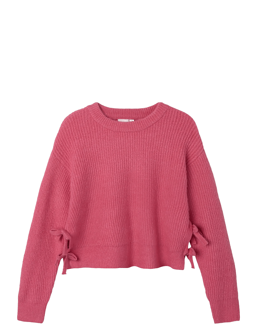 name it - NKFLINNEA LS LOOSE SHORT KNIT - swetry - rapture rose - 0