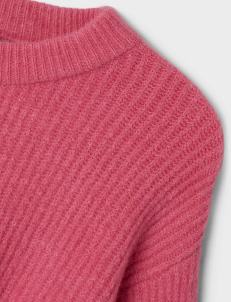 name it - NKFLINNEA LS LOOSE SHORT KNIT - trøjer - rapture rose - 2