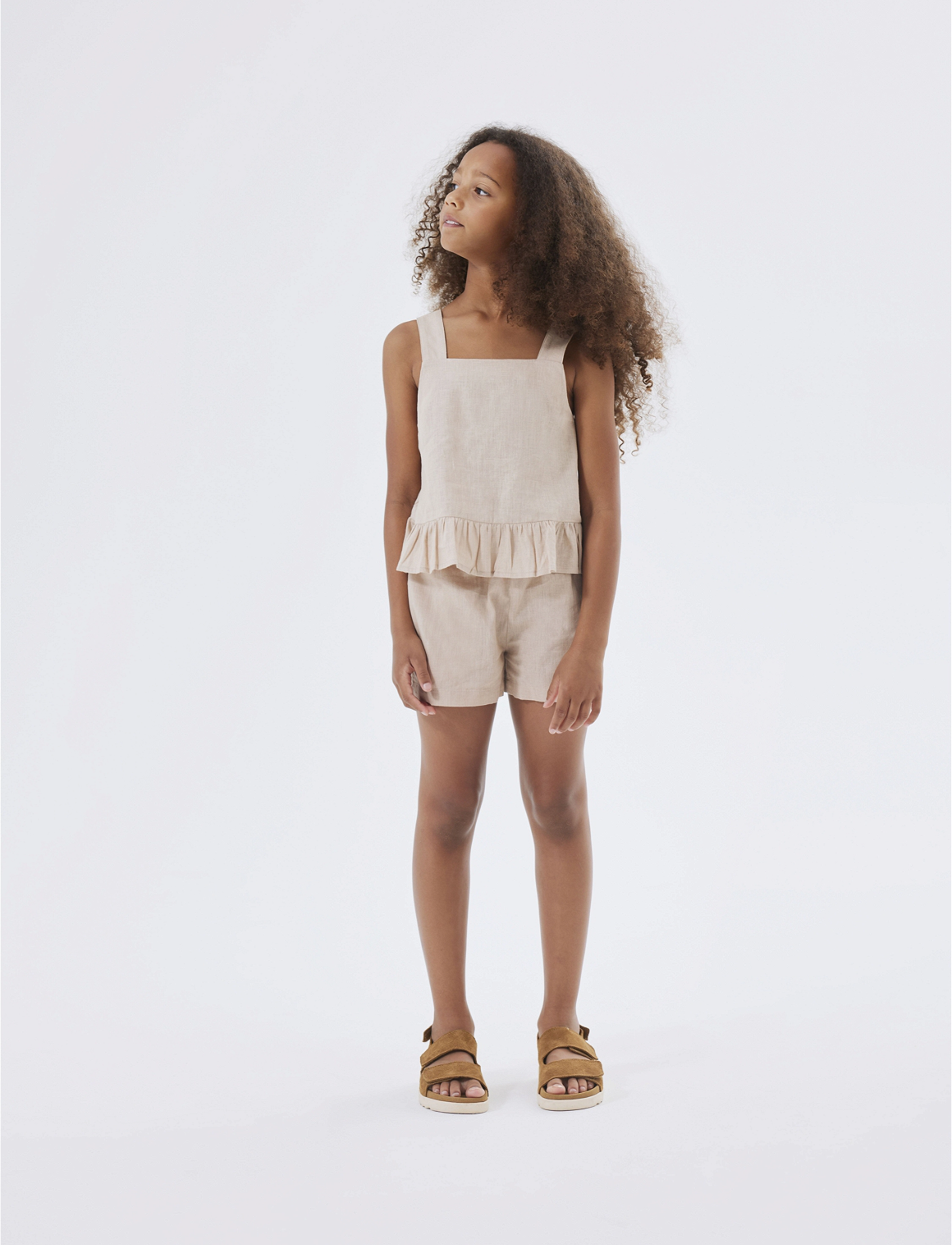 name it - NKFFALINNEN PULL UP SHORTS NOOS - humus - 3