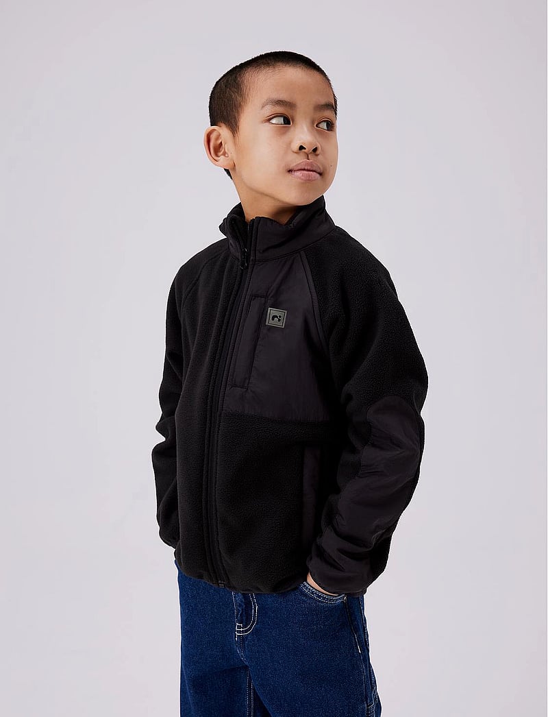 name it - NKNMYLES FLEECE JACKET - fleecejackor - black - 0