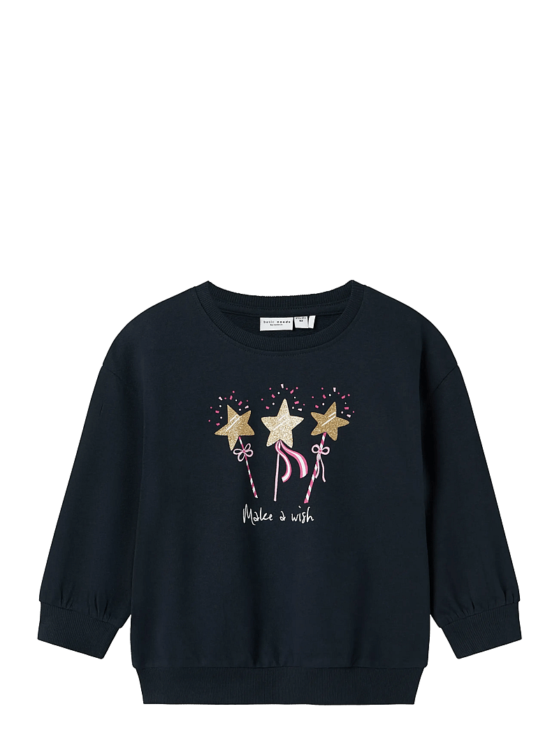 name it - NMFVALONA LS LONG BOXY SWEAT UNB - sweatshirts - dark sapphire - 0