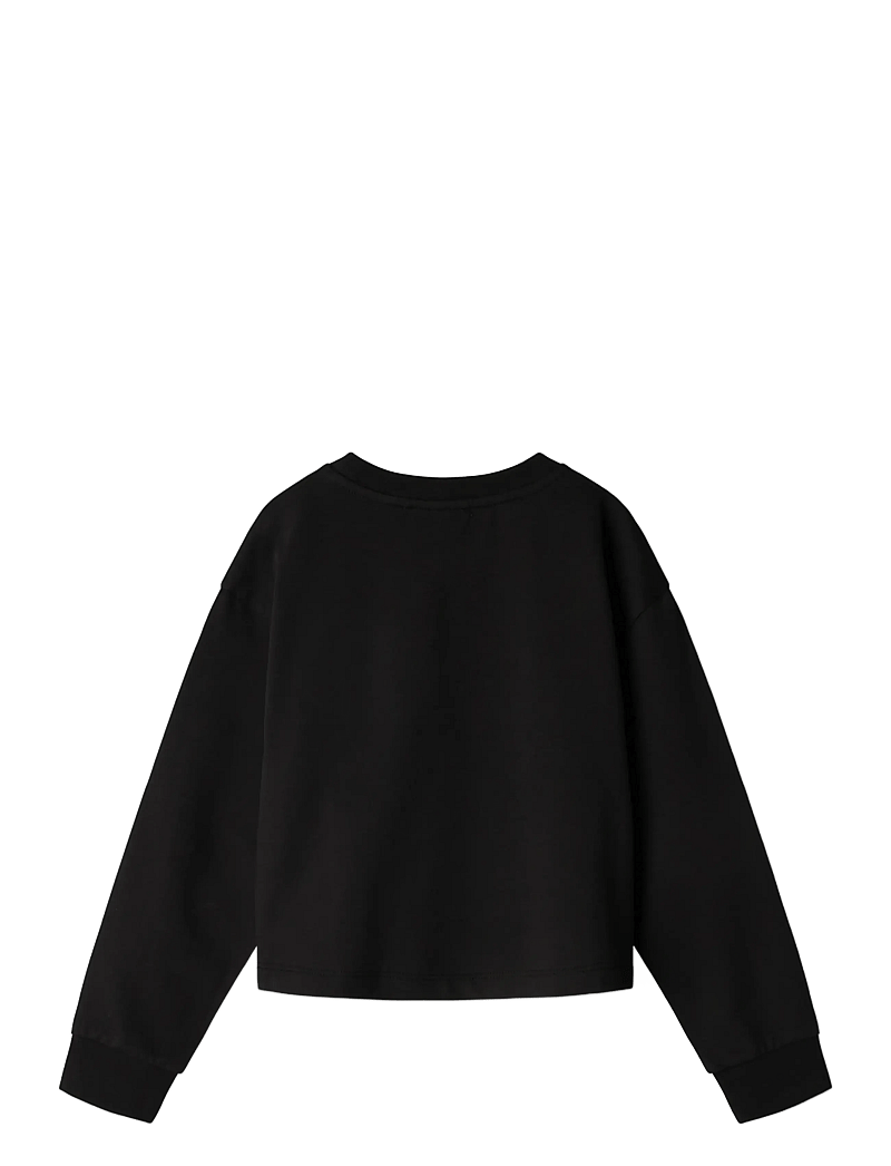 name it - NKFVANITA LS SHORT BOXY SWEAT UNB - sweatshirts - black - 1
