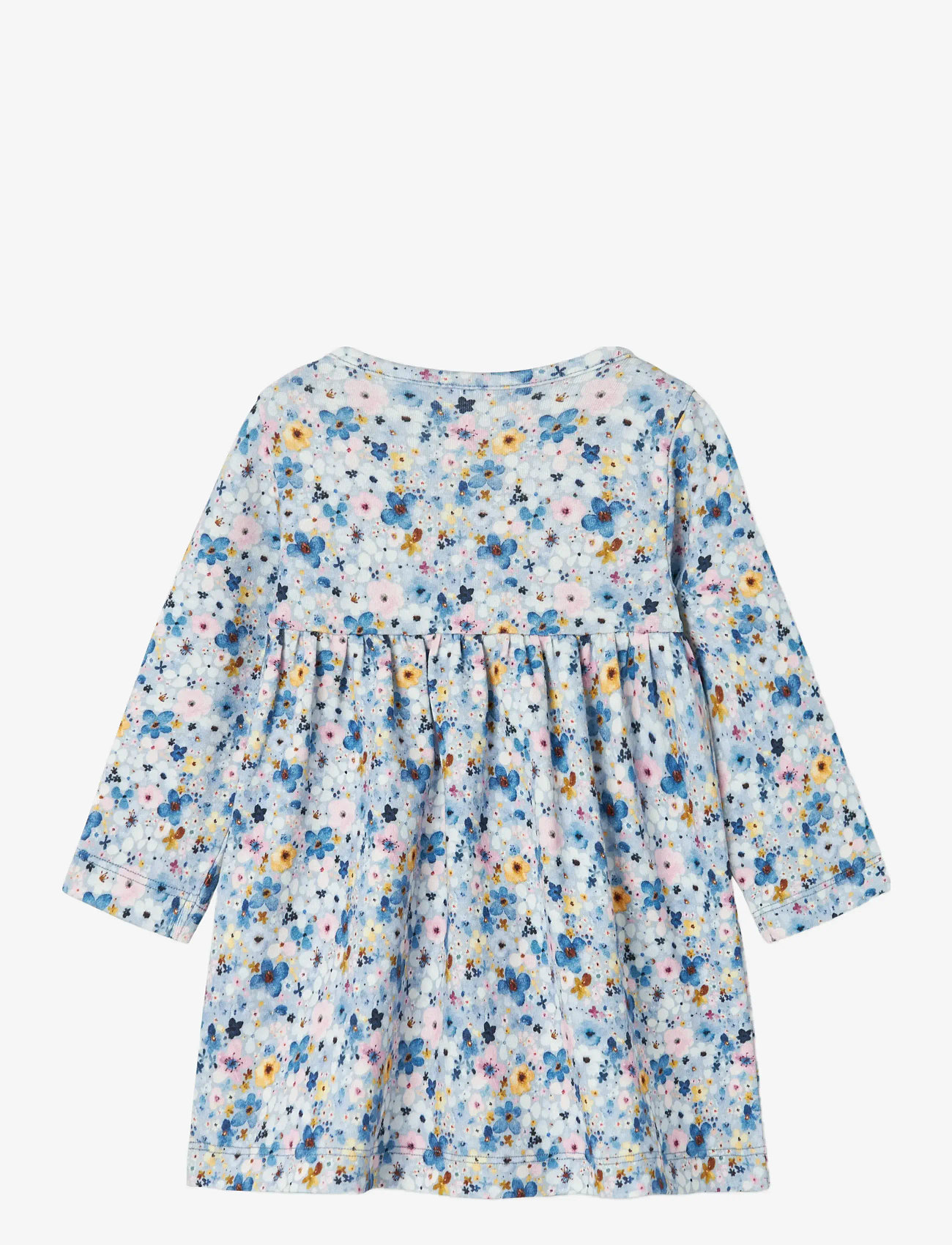name it - NBFLOSA M LS DRESS - långärmade babyklänningar - chambray blue - 1