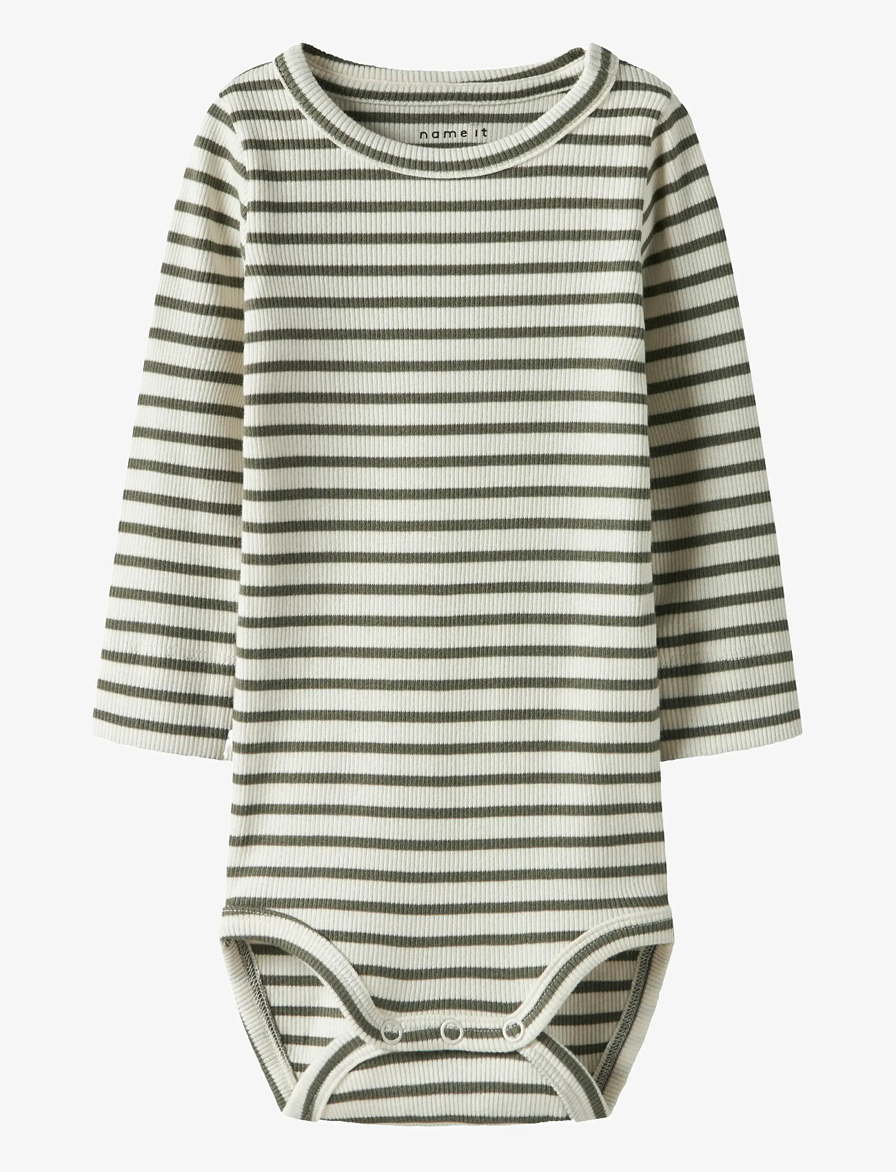 name it - NBNBANI LS BODY NOOS - langærmede bodyer - dusty olive - 0