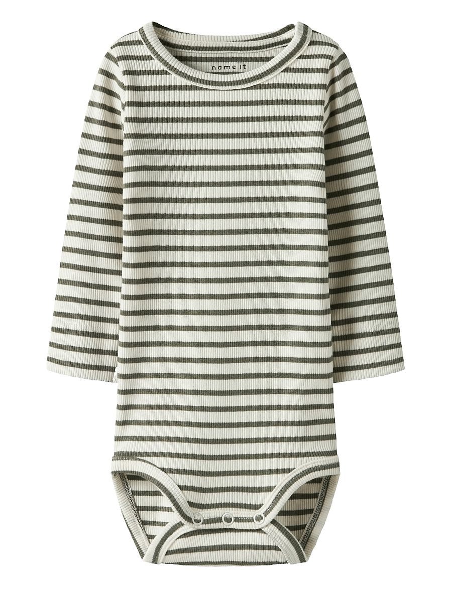 name it - NBNBANI LS BODY NOOS - langärmelige bodys - dusty olive - 0