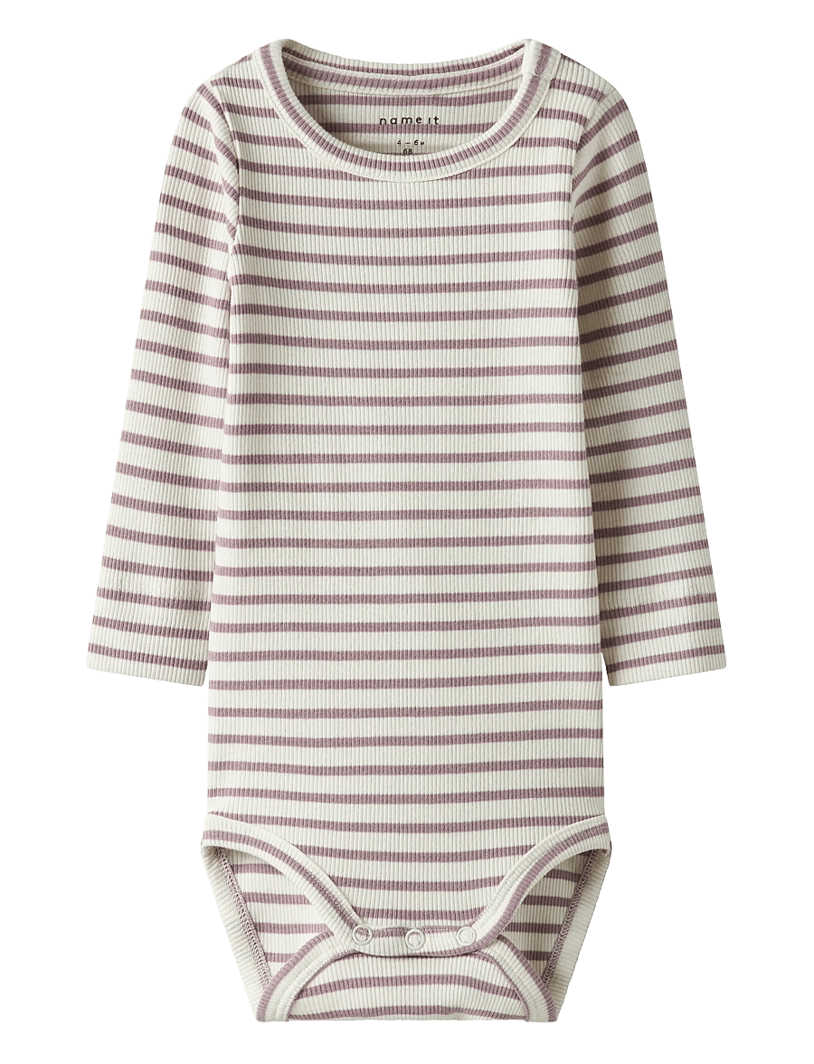 name it - NBNBANI LS BODY NOOS - langärmelige bodys - elderberry - 0