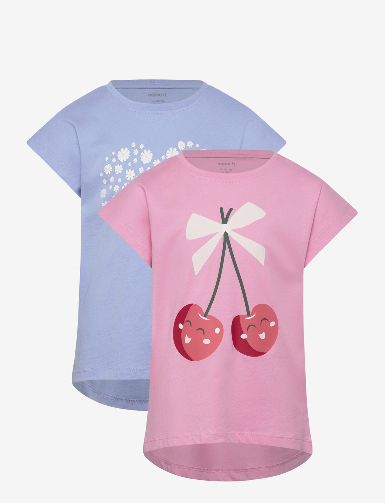 name it - NMFVIGEA 2P CAPSL TOP - kortærmede t-shirts - pink drink - 0