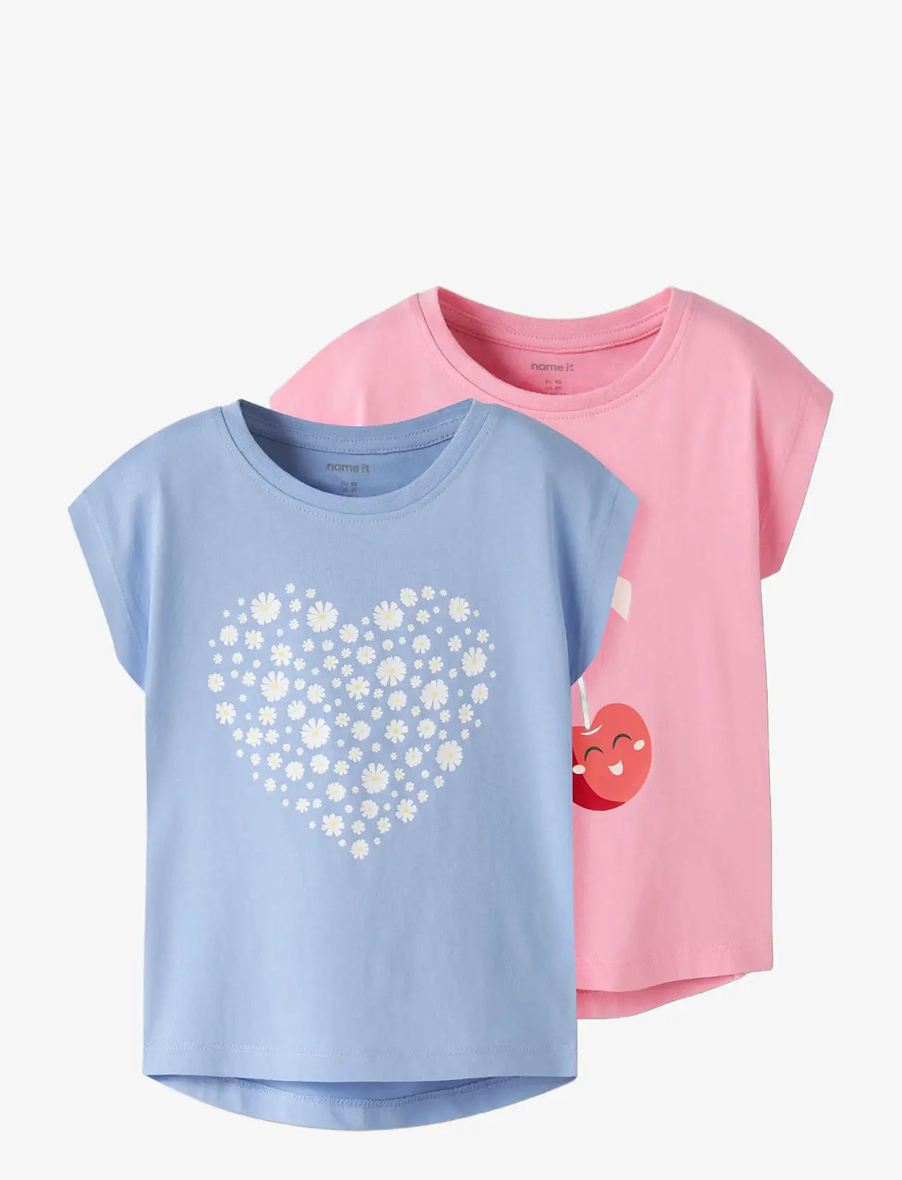 name it - NMFVIGEA 2P CAPSL TOP - kortærmede t-shirts - pink drink - 3