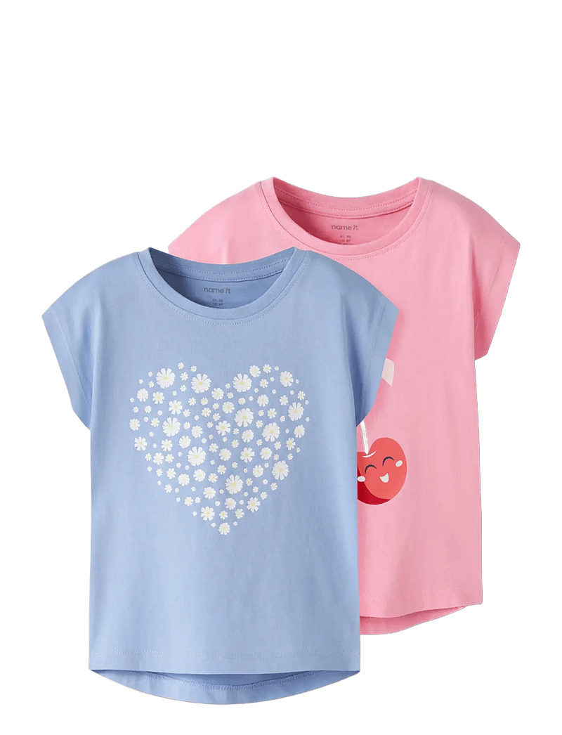 name it - NMFVIGEA 2P CAPSL TOP - kortärmade t-shirts - pink drink - 3