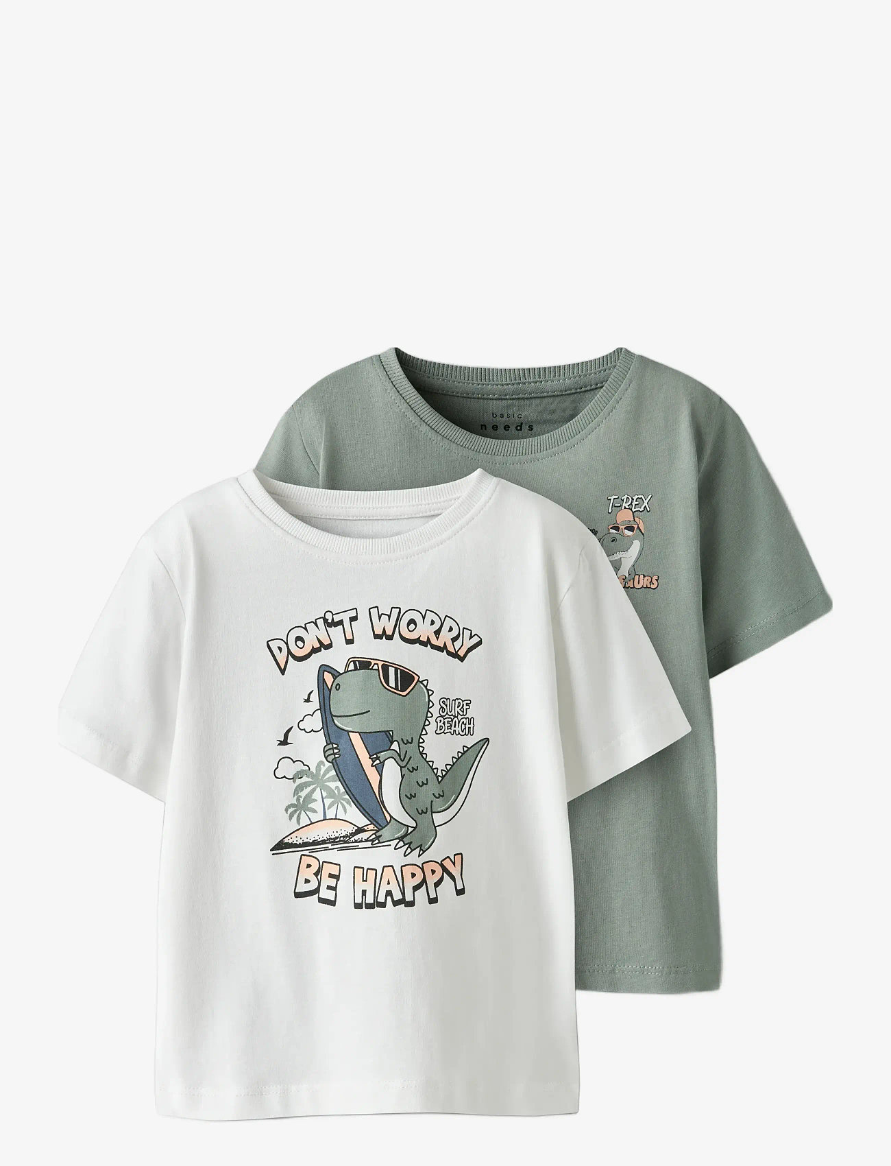 name it - NMMVAGNO 2P SS LOOSE TOP - kortärmade t-shirts - slate gray - 0