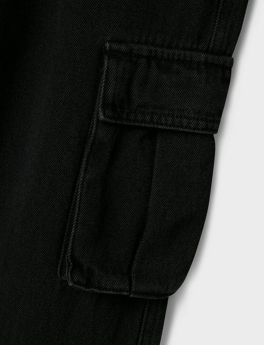 name it - NKMRYAN STRAIGHT CARG JEANS 5910-IM NOOS - regular jeans - black denim - 5