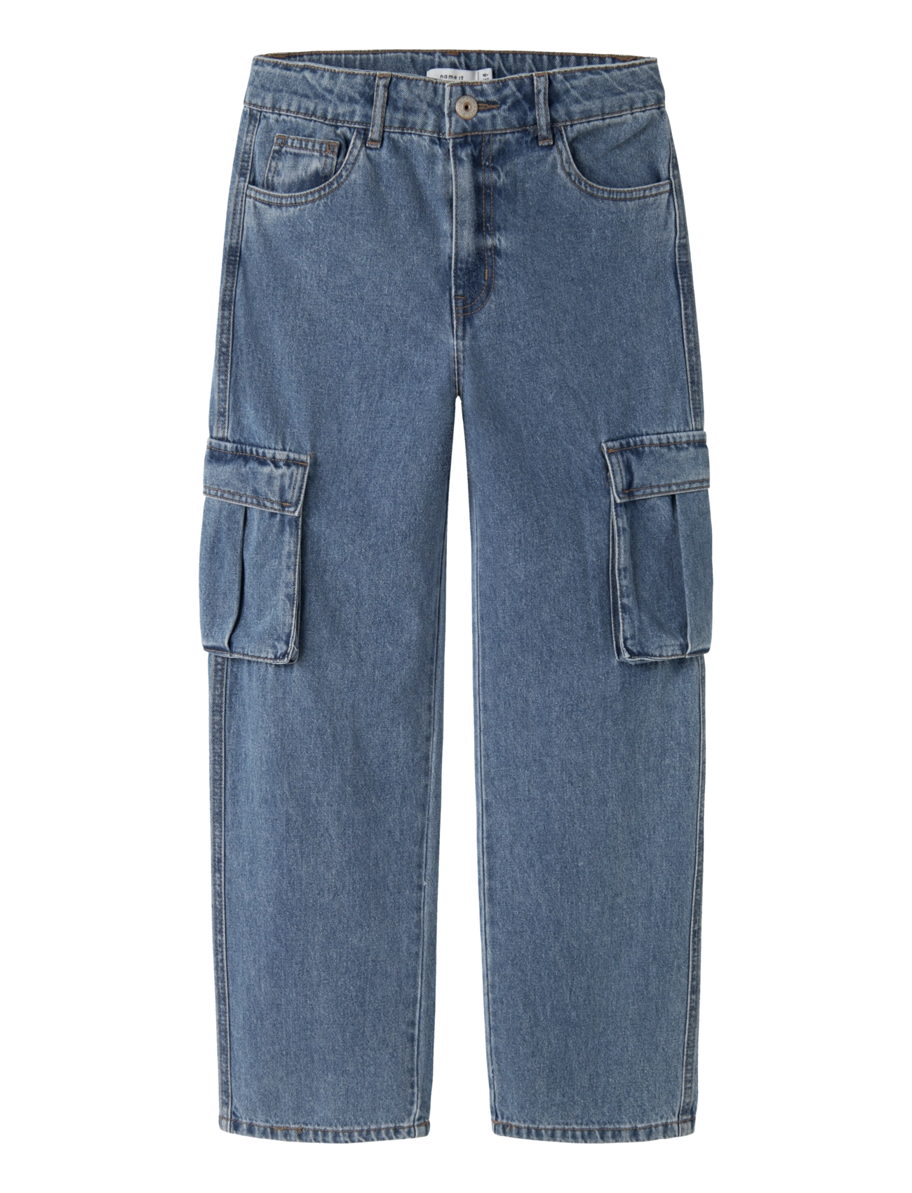 name it NKMRYAN STRAIGHT CARG JEANS 5910-IM NOOS - Shop by age - MEDIUM BLUE DENIM / blue