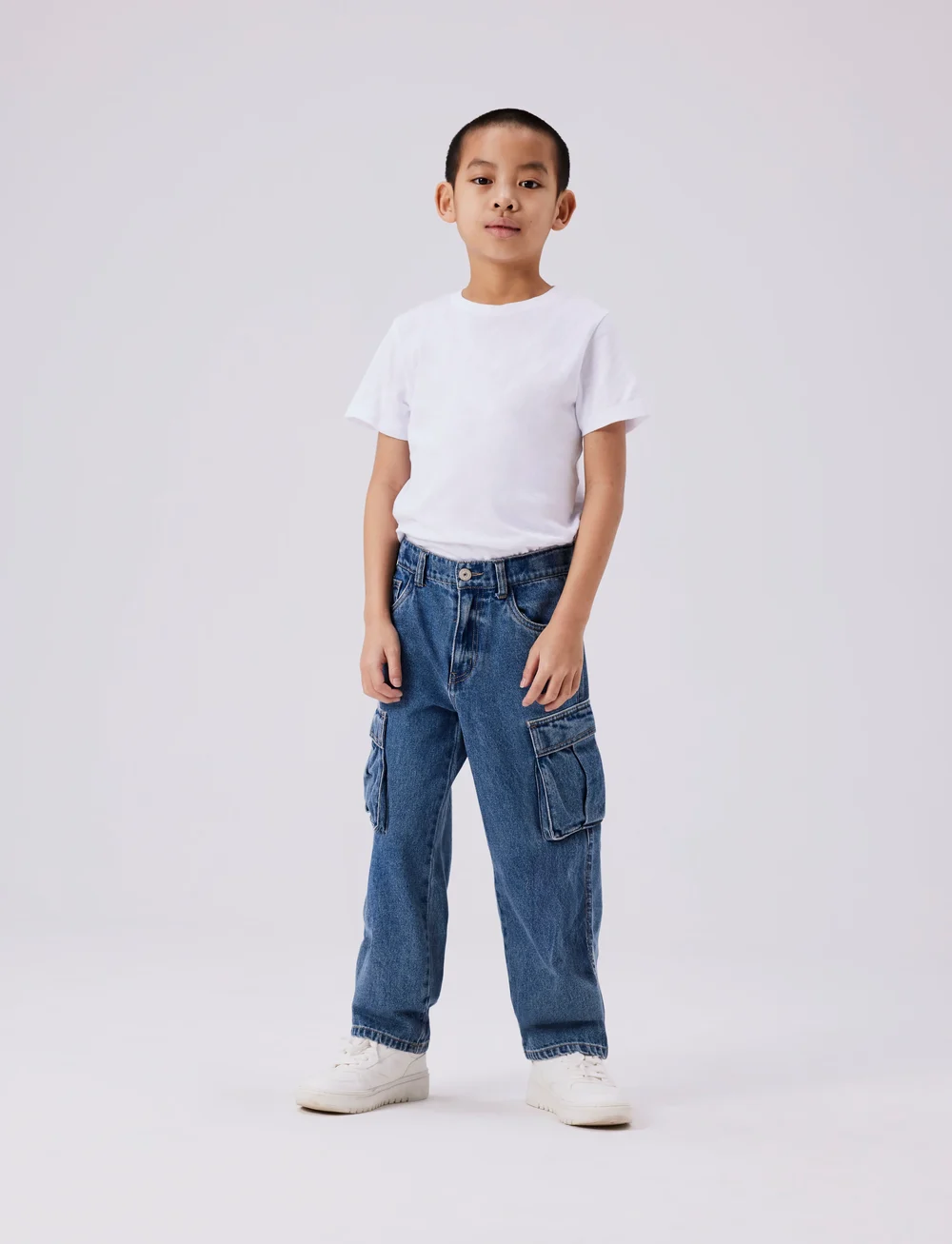 name it - NKMRYAN ST CARGO JEANS 5910-IM NOOS - regular jeans - medium blue denim - 0