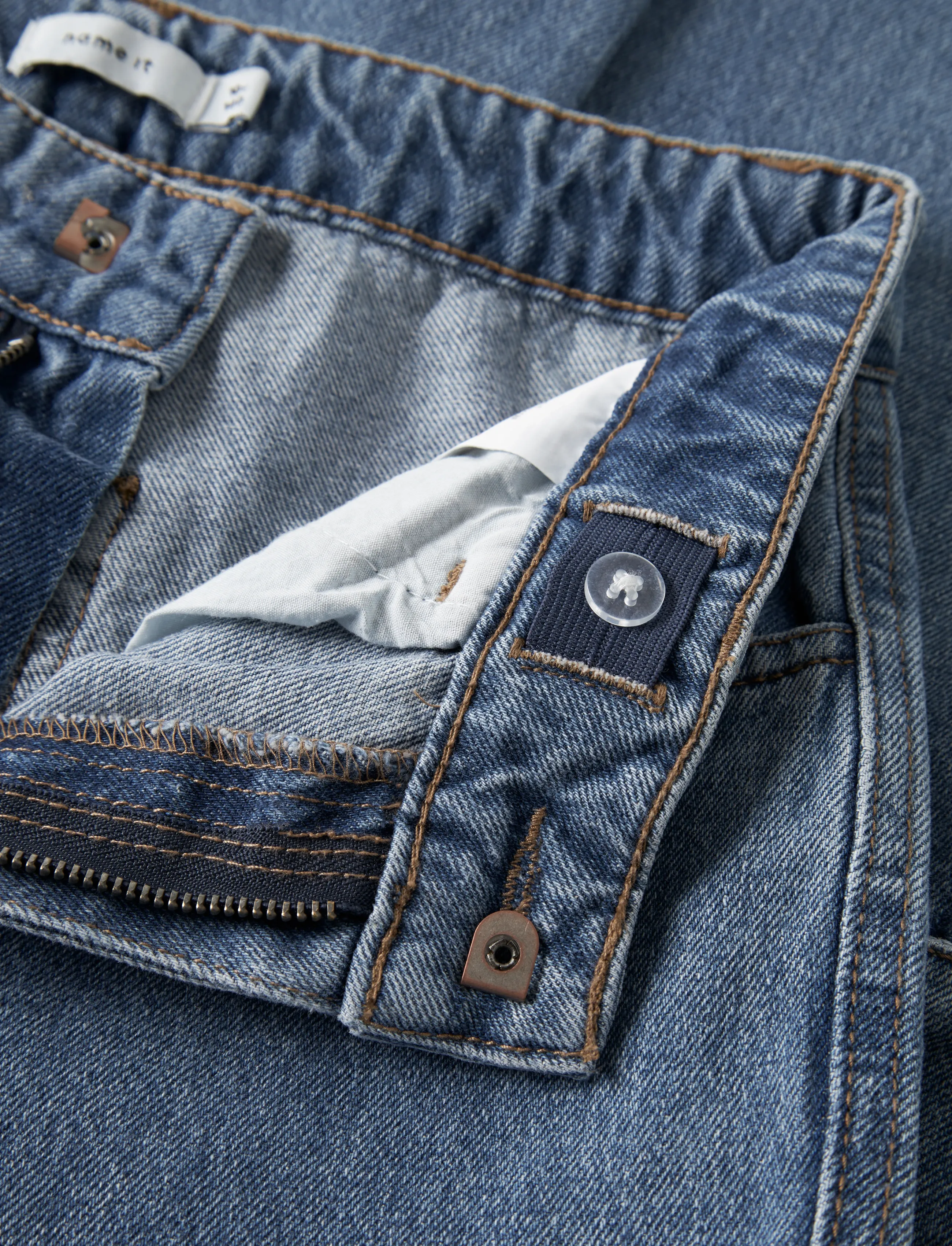 name it - NKMRYAN STRAIGHT CARG JEANS 5910-IM NOOS - regular jeans - medium blue denim - 4
