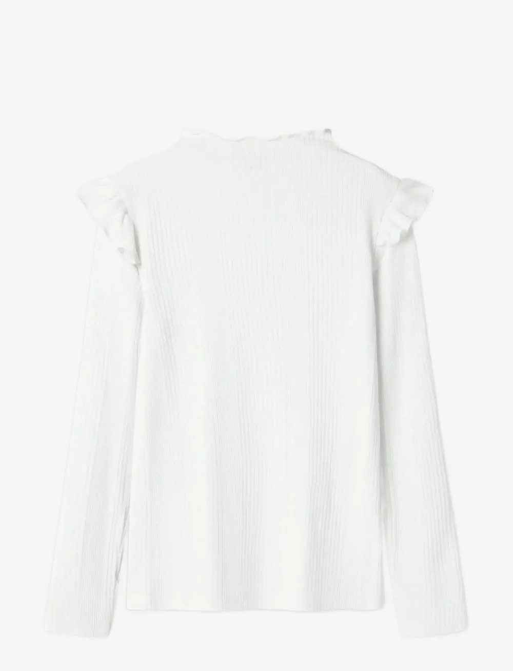 name it - NKFKULAPPA LS SLIM TOP - pikkade varrukatega t-särgid - bright white - 1