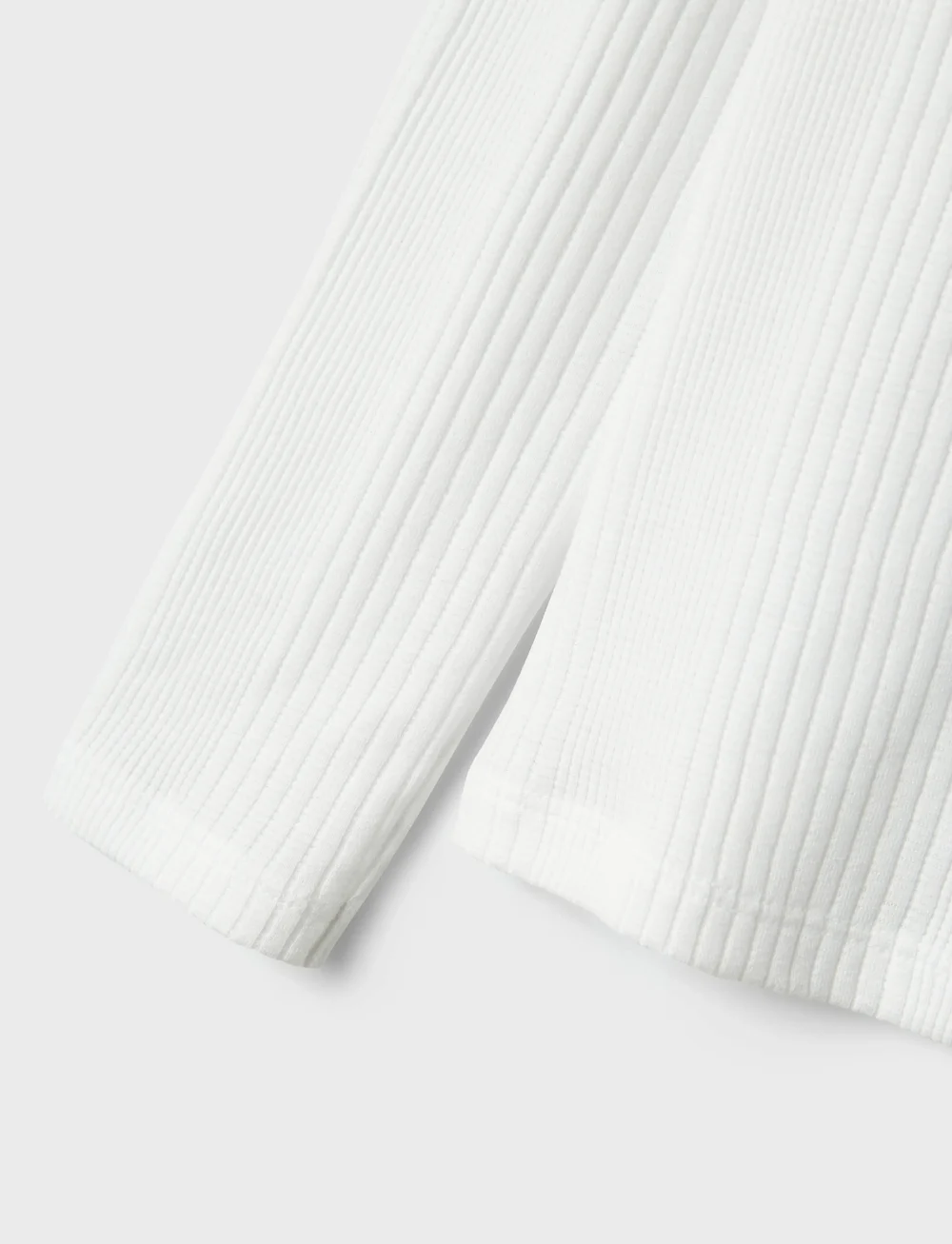 name it - NKFKULAPPA LS SLIM TOP - pikkade varrukatega t-särgid - bright white - 2