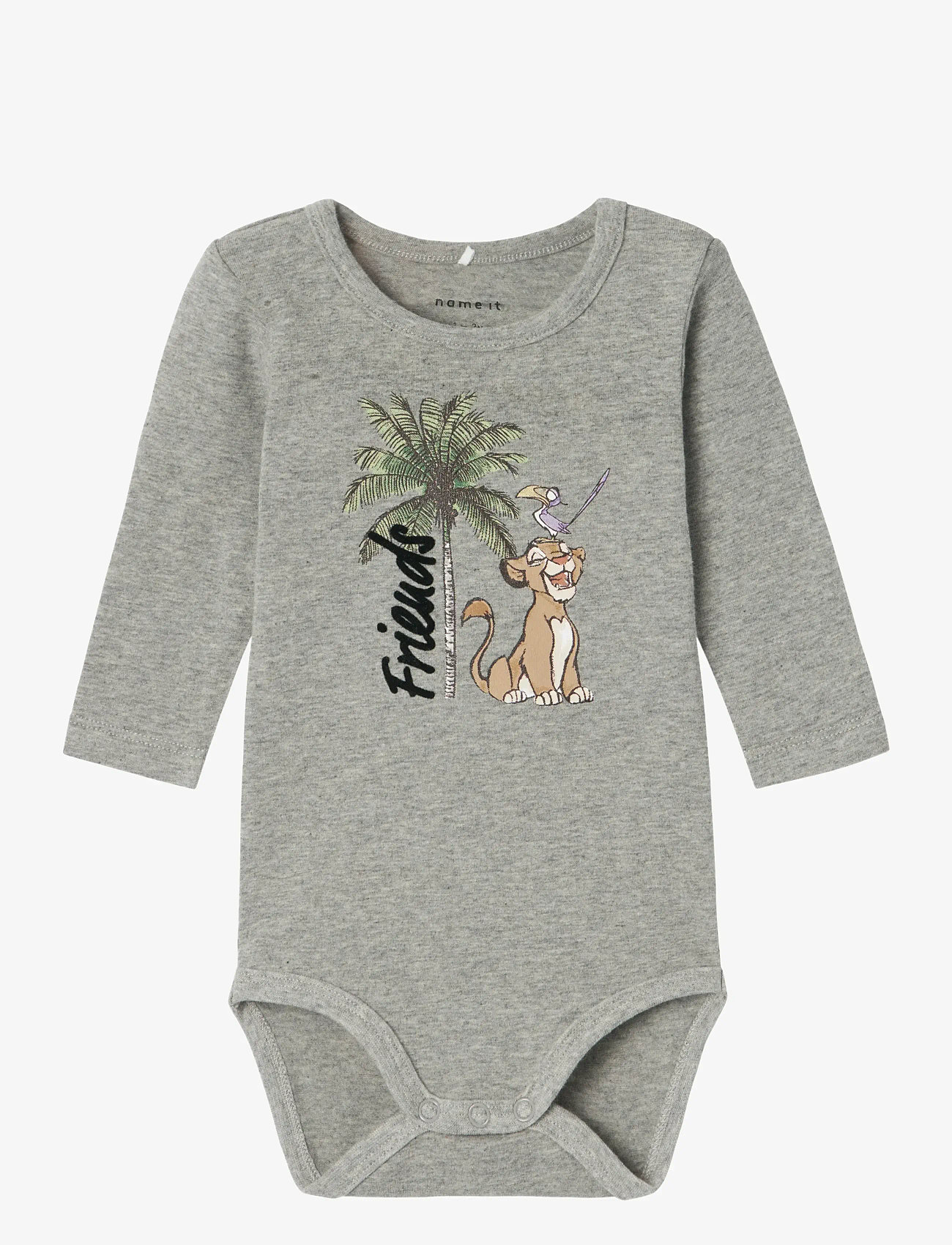 name it - NBMJEBBI LIONKING LS BODY WDI - grey melange - 0