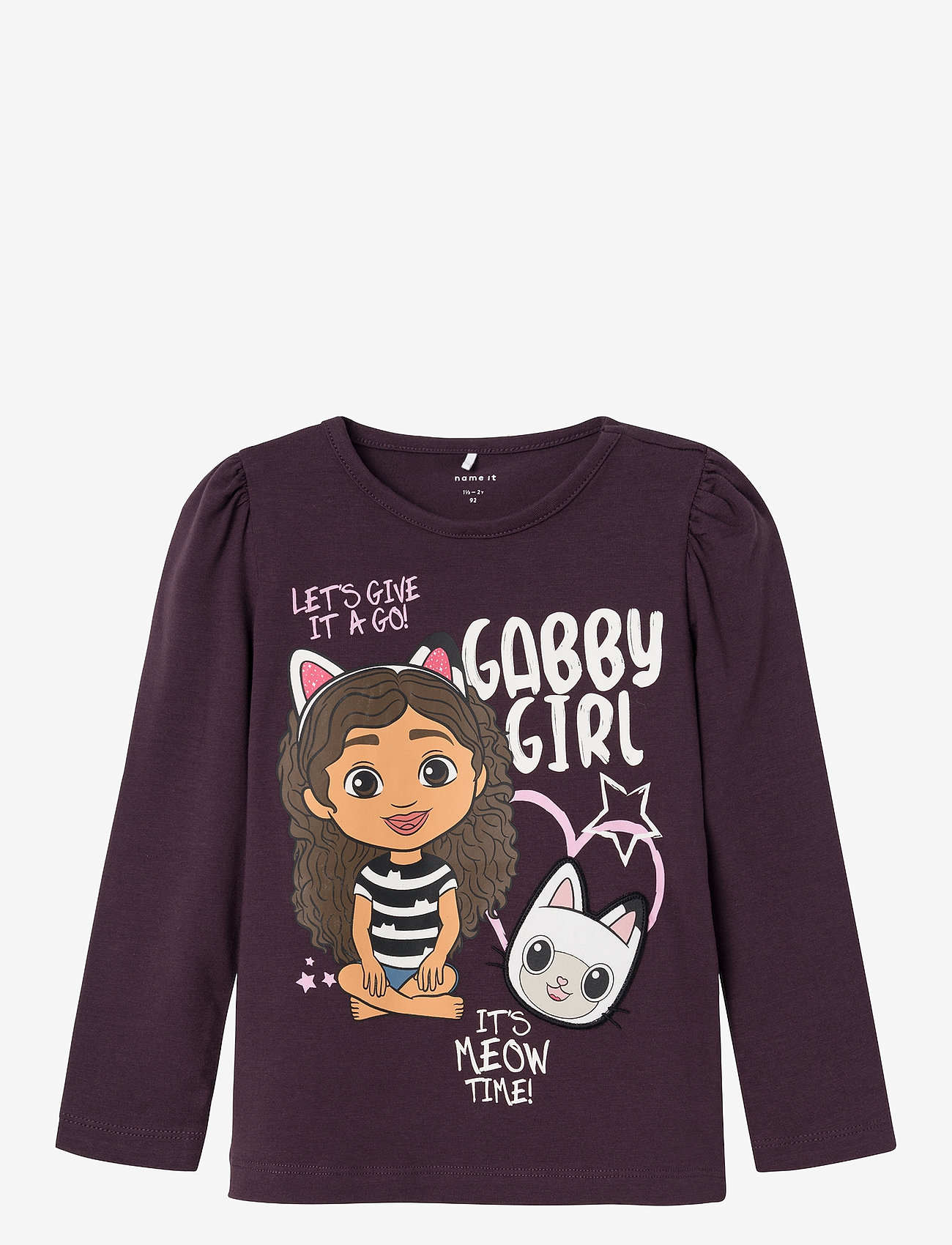 name it - NMFJULIET GABBY LS TOP BOX SKY - plum perfect - 0